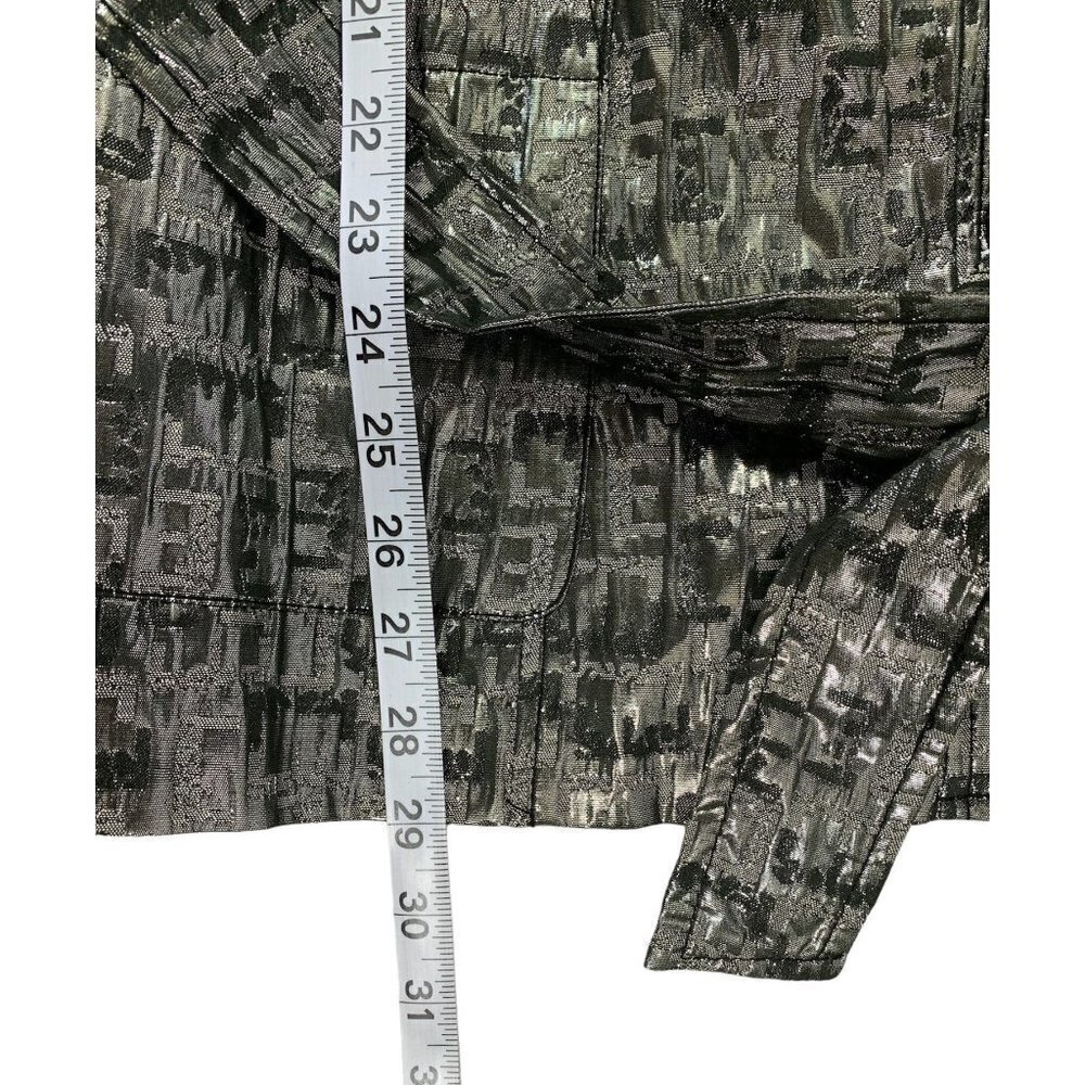 Ruby Rd. Women's Slithering Metallic Silver Cardigan - Picture 7 of 7